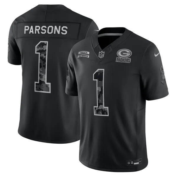 Micah Parsons Green Bay Packers Jerseys Teams 2026 Salute to Service Stitched Limited Jersey - Black