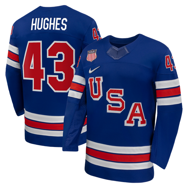 Jerseys Teams Nike Quinn Hughes US Hockey 2026 Home Jersey