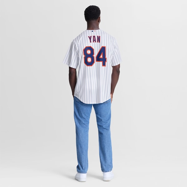 Jefry Yan New York Mets Jerseys Teams Home Replica Jersey - White