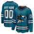 Jerseys Teams Fanatics San Jose Sharks Home Breakaway Custom Jersey - Teal
