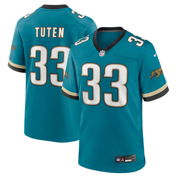 Bhayshul Tuten Jacksonville Jaguars Jerseys Teams Alternate 2 Game Jersey - Teal