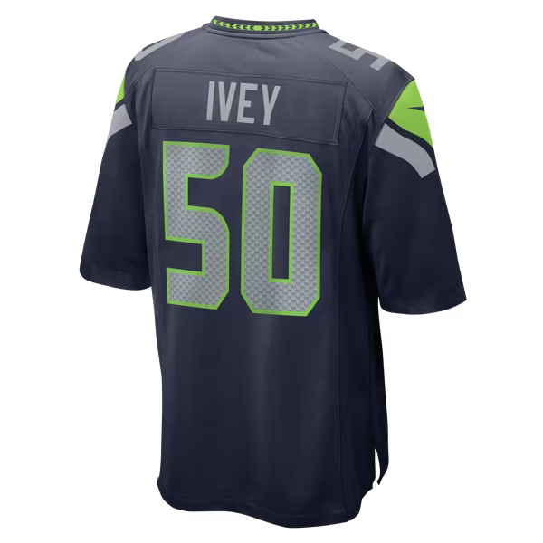 Jared Ivey Seattle Seahawks Nike Team Game Jersey - College Navy