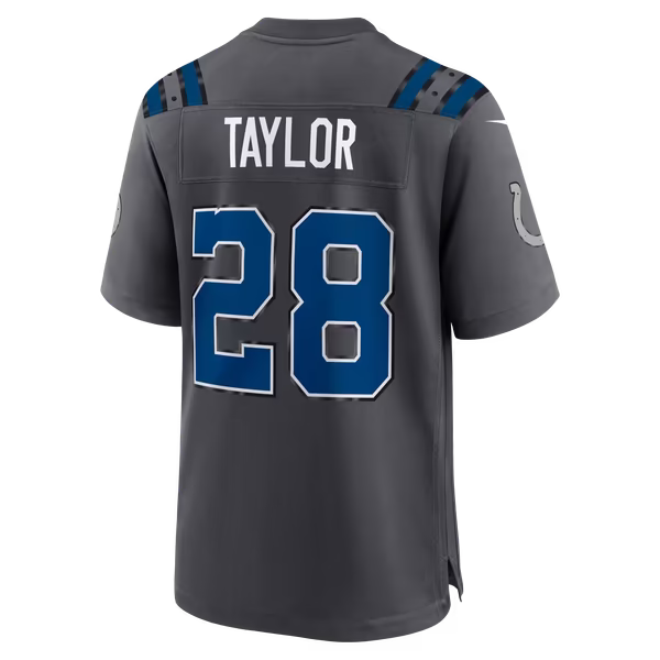 Jonathan Taylor Indianapolis Colts Nike 2026 Rivalries Collection Game Jersey - Anthracite