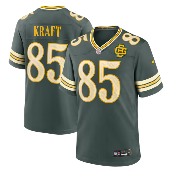 Tucker Kraft Green Bay Packers Jerseys Teams 2026 Rivalries Collection Game Jersey - Green