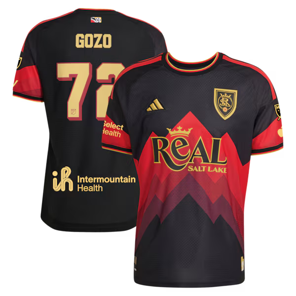 Zavier Gozo Real Salt Lake Jerseys Teams 2026 Archive On-Field Authentic Jersey - Black