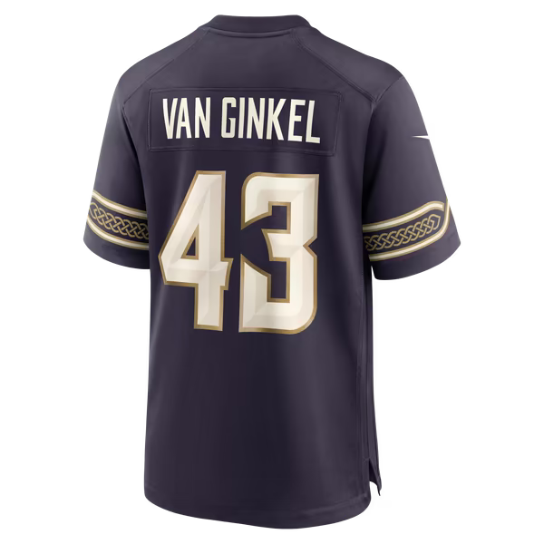Andrew Van Ginkel Minnesota Vikings Jerseys Teams 2026 Rivalries Collection Game Jersey - Purple
