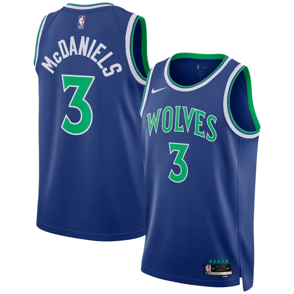 Jaden McDaniels Minnesota Timberwolves Jerseys Teams Unisex Swingman Jersey - Icon Edition - Blue