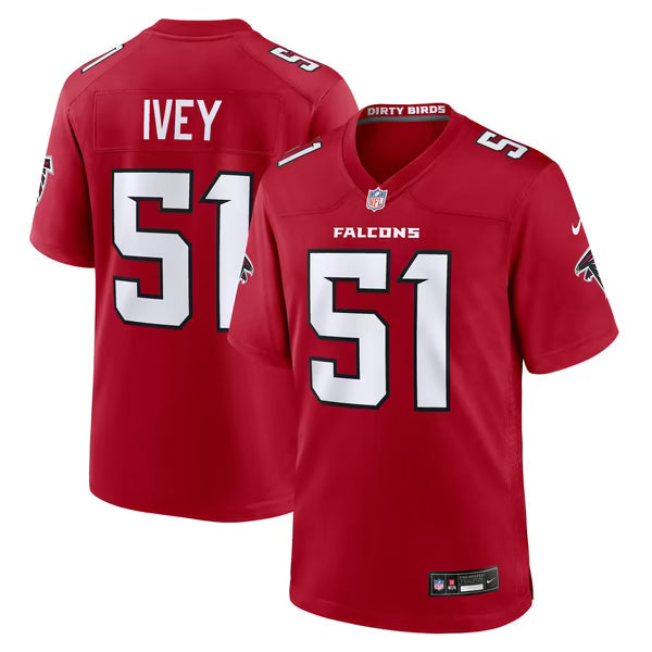 Jared Ivey Atlanta Falcons Jerseys Teams Team Game Jersey - Red