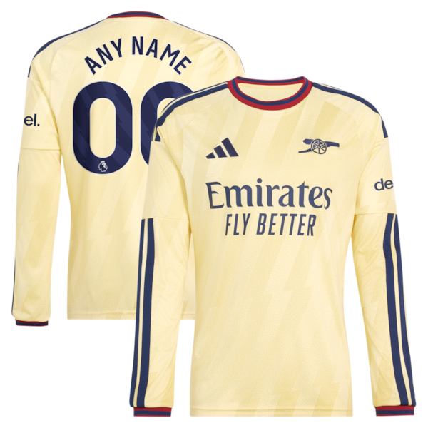 Arsenal Jerseys Teams 2026/27 Third Replica Custom Long Sleeve Jersey - Yellow