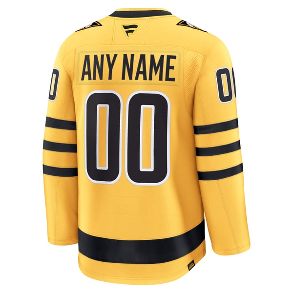 Jerseys Teams Fanatics Pittsburgh Penguins Alternate Premium Custom Jersey - Gold