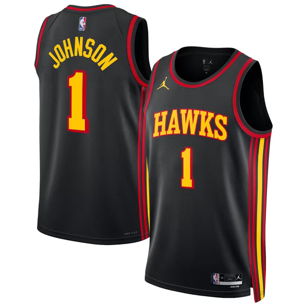 Jalen Johnson Atlanta Hawks Jordan Brand Unisex Swingman Jersey - Statement Edition - Black