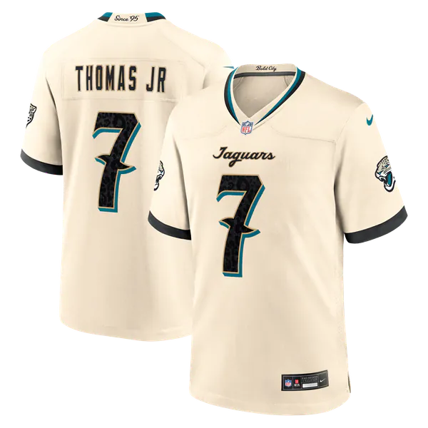 Brian Thomas Jr. Jacksonville Jaguars Jerseys Teams 2026 Rivalries Collection Game Jersey - Natural