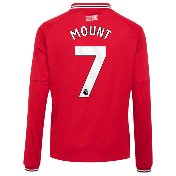 Adidas Mason Mount Manchester United 2026/27 Home Replica Long Sleeve Jersey Red