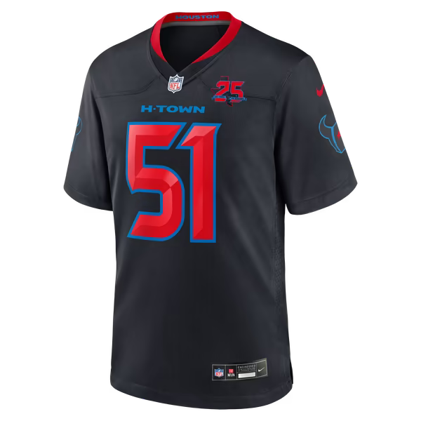Will Anderson Jr. Houston Texans Jerseys Teams Alternate 2 25th Season Game Jersey - Navy
