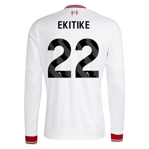 Hugo Ekitike Liverpool Jerseys Teams 2026/27 Away Replica Long Sleeve Jersey - White