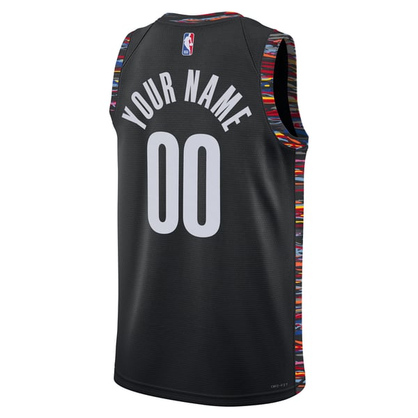 Jerseys Teams Brooklyn Nets Nike Unisex 2025/26 City Edition Custom Jersey - Black