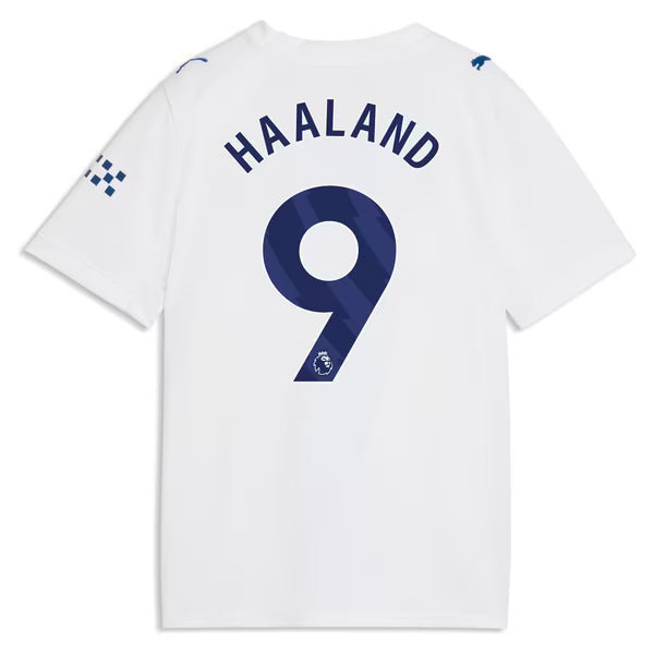Erling Haaland Manchester City Jerseys Teams Youth 2026/27 Third Replica Jersey - White