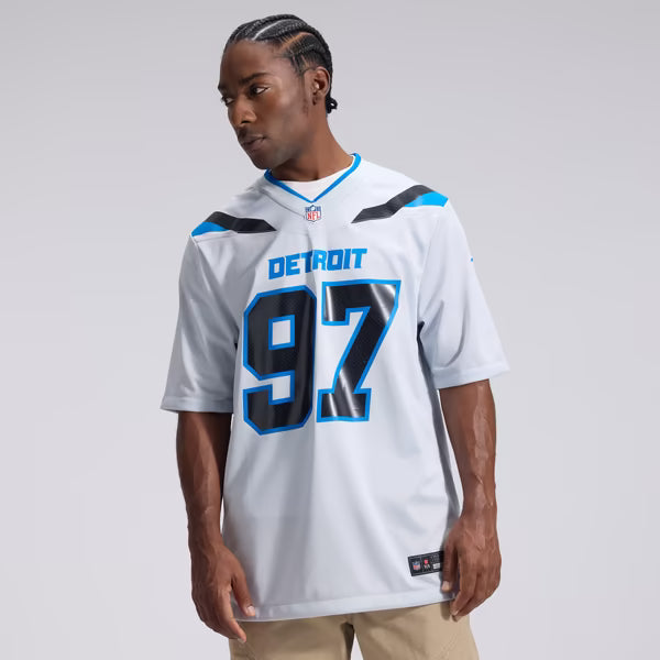 Aidan Hutchinson Detroit Lions Jerseys Teams 2026 Rivalries Collection Game Jersey - Silver