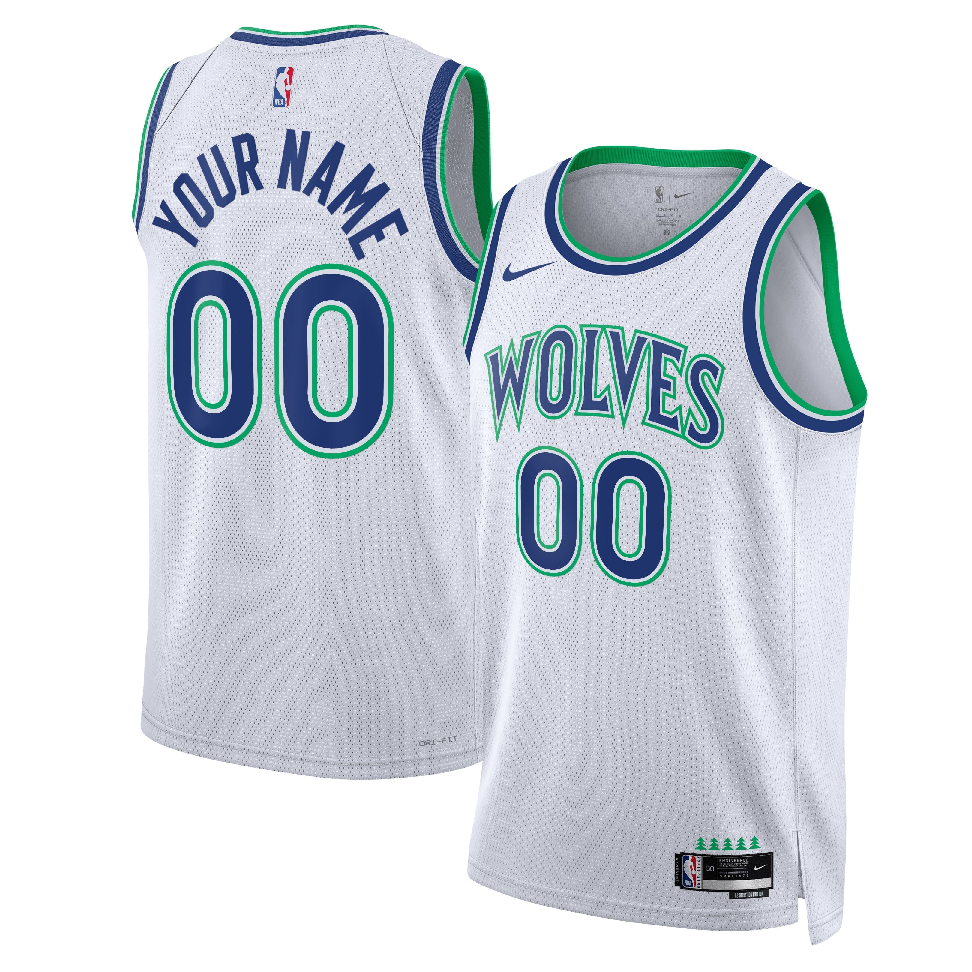 Jerseys Teams Nike Unisex Minnesota Timberwolves Association Edition Swingman Custom Jersey