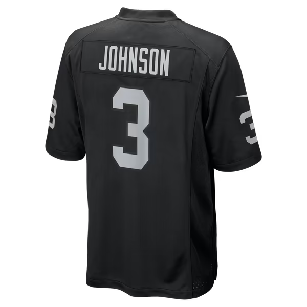 Taron Johnson Las Vegas Raiders Nike Team Game Jersey - Black