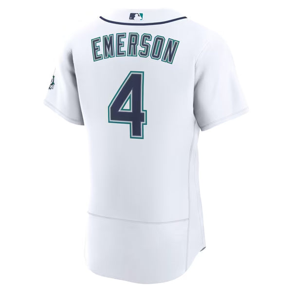 Colt Emerson Seattle Mariners Jerseys Teams Home 50th Season Authentic Jersey - White