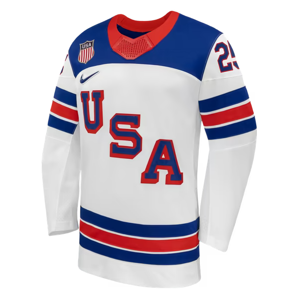 Jerseys Teams Nike Charlie McAvoy US Hockey 2026 Away Replica Jersey