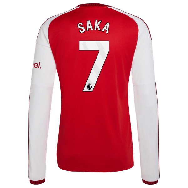 Bukayo Saka Arsenal Jerseys Teams 2026/27 Home Replica Long Sleeve Jersey - Red