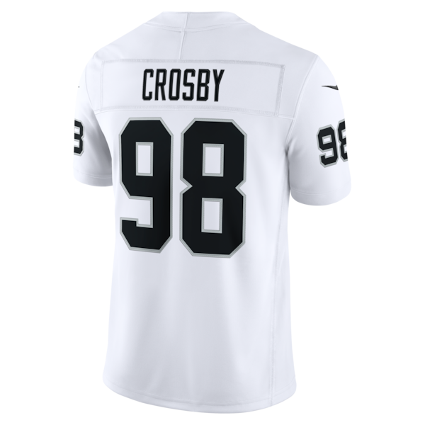 Maxx Crosby Las Vegas Raiders Jerseys Teams Vapor F.U.S.E. Stitched Limited Jersey - White