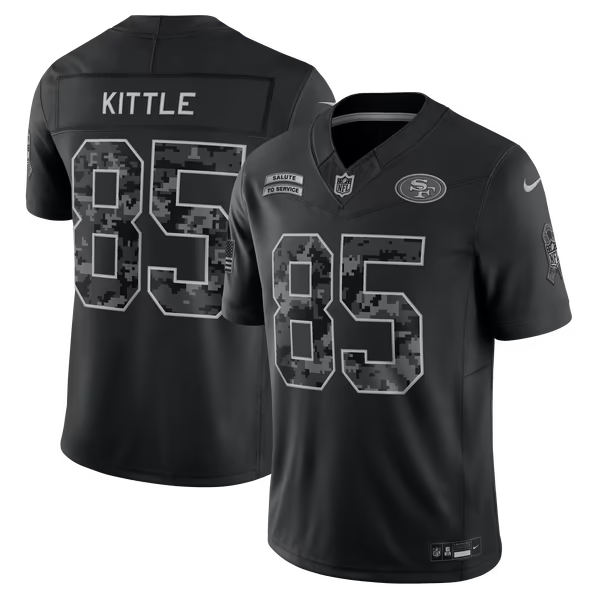 George Kittle San Francisco 49ers Jerseys Teams 2026 Salute to Service Stitched Limited Jersey - Black