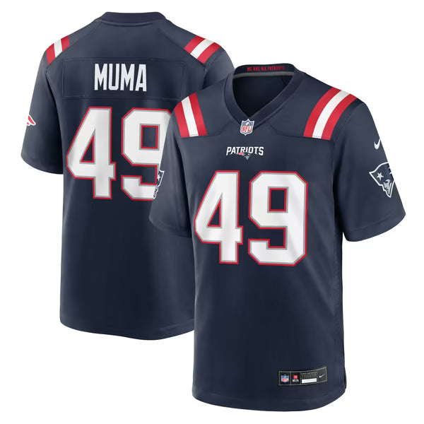 Chad Muma New England Patriots Jerseys Teams Team Game Jersey - Navy