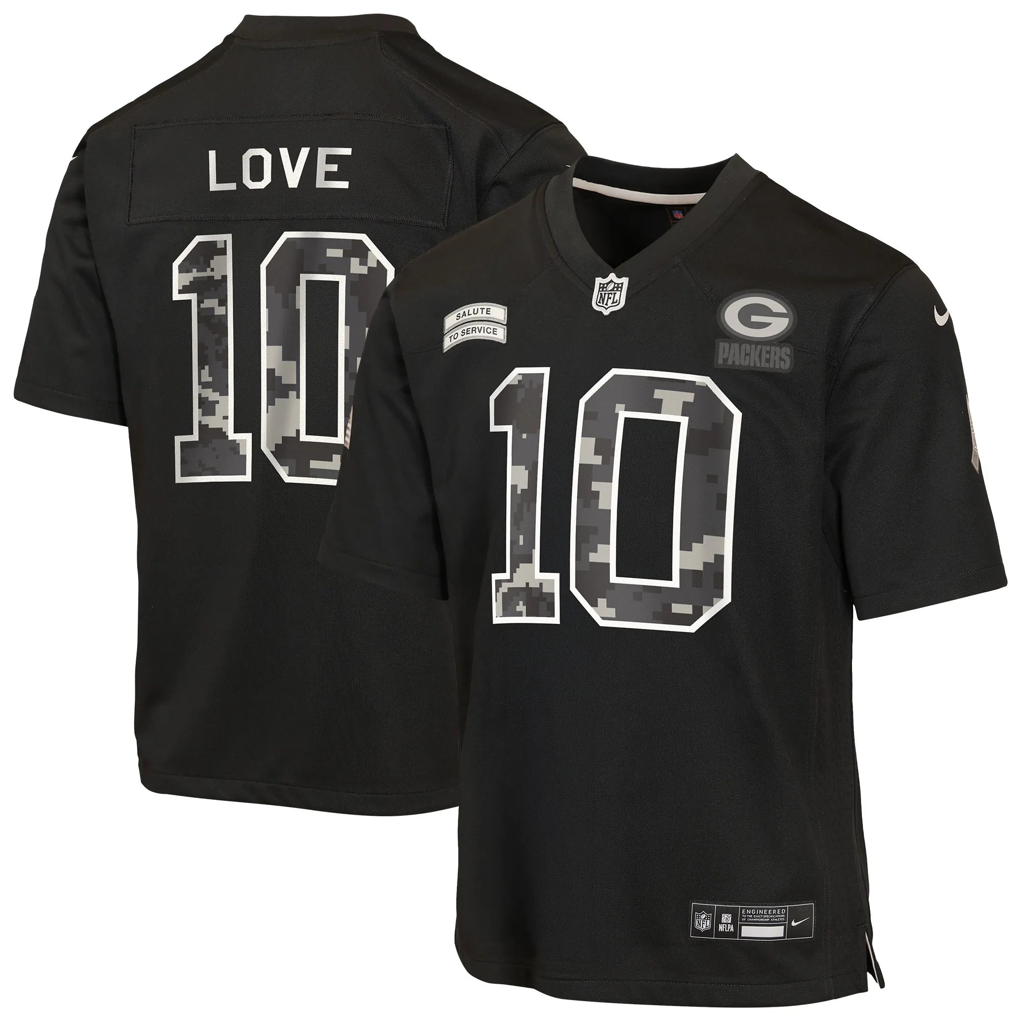 Jerseys Teams Love Green Bay Packers Jerseys Teams Youth 2026 Salute to Service Game Jersey - Black