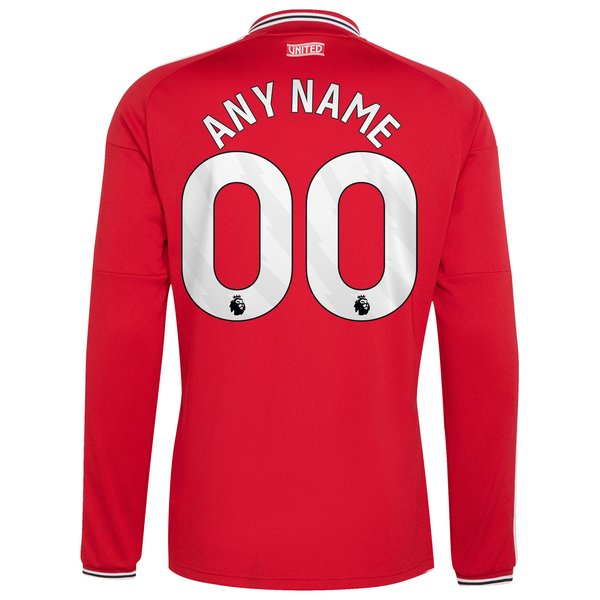 Manchester United Jerseys Teams 2026/27 Home Replica Long Sleeve Custom Jersey - Red