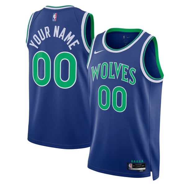 Jerseys Teams Nike Unisex Minnesota Timberwolves Swingman Custom Jersey Blue