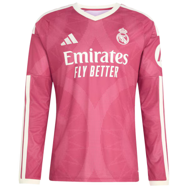 Rodrygo Real Madrid adidas 2026/27 Third Replica Long Sleeve Jersey - Pink