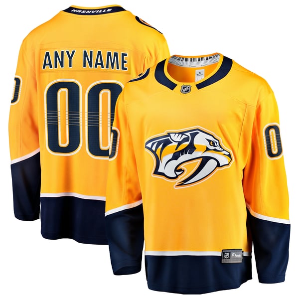 Jerseys Teams Nashville Predators Fanatics Home Breakaway Jersey - Gold