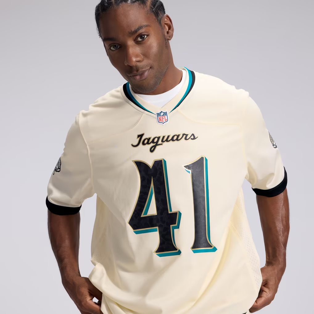 Josh Hines-Allen Jacksonville Jaguars Nike 2026 Rivalries Collection Game Jersey - Natural