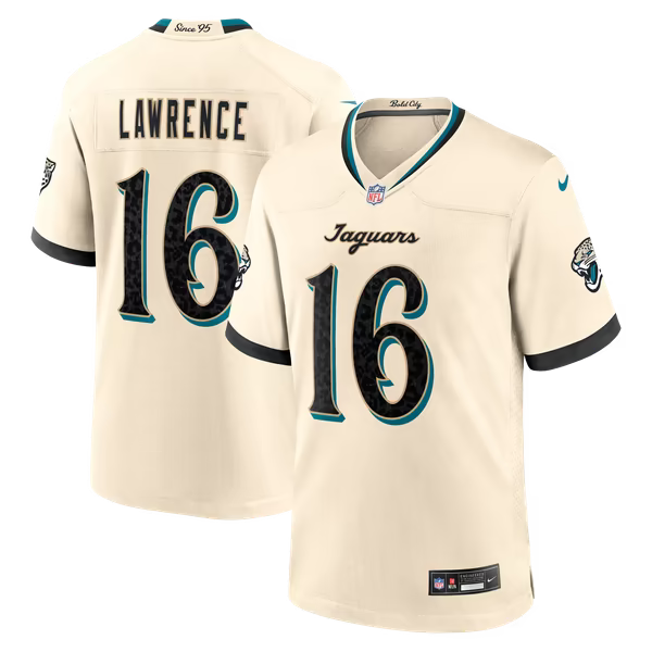 Trevor Lawrence Jacksonville Jaguars Jerseys Teams 2026 Rivalries Collection Game Jersey - Natural