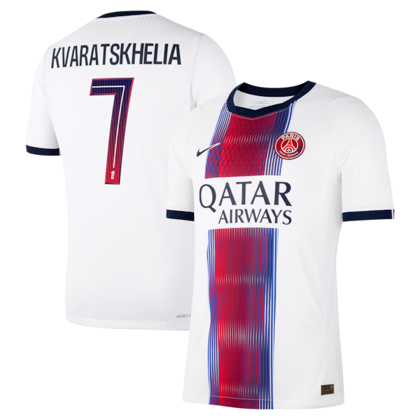 Khvicha Kvaratskhelia Paris Saint-Germain Jerseys Teams 2026/27 Away Match Authentic Jersey - White
