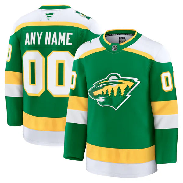 Jerseys Teams Fanatics Minnesota Wild Alternate Premium Custom Jersey - Green