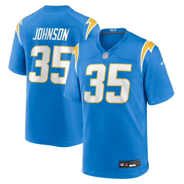 Amar Johnson Los Angeles Chargers Jerseys Teams Team Game Jersey - Powder Blue