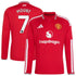 Adidas Mason Mount Manchester United 2026/27 Home Replica Long Sleeve Jersey Red