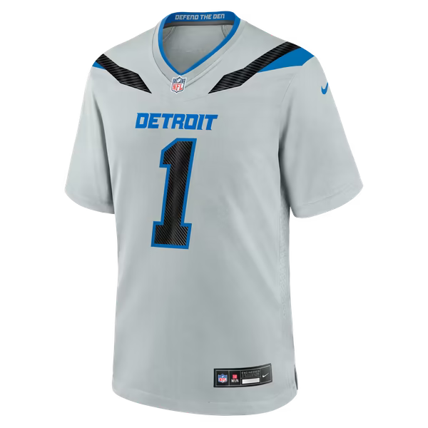 Jameson Williams Detroit Lions Nike 2026 Rivalries Collection Game Jersey - Silver