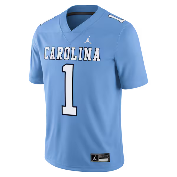 #1 North Carolina Tar Heels Jerseys Teams Brand Alternate Game Football Jersey - Carolina Blue