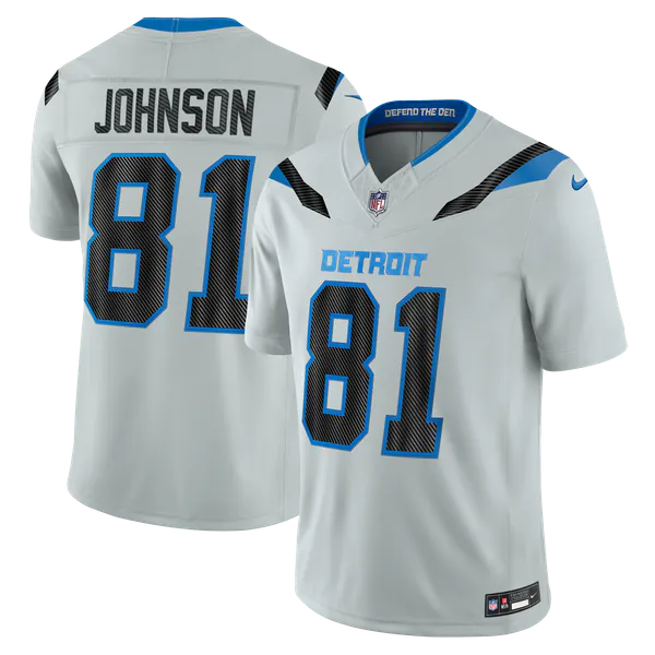 Calvin Johnson Detroit Lions Jerseys Teams 2026 Rivalries Collection Stitched Limited Jersey - Silver