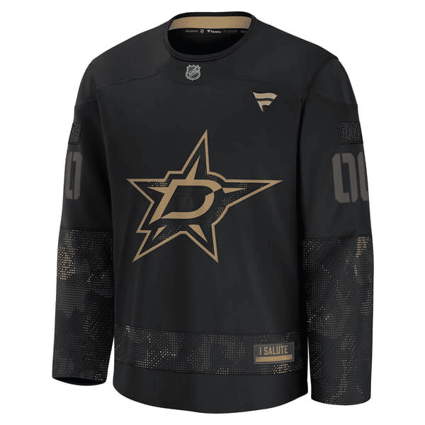 Jerseys Teams Dallas Stars Fanatics Military Practice Jersey Black