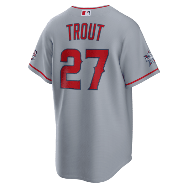Custom Mike Trout Los Angeles Angels 2026 All-Star Edition Stars & Stripes Stadium Jersey Gray
