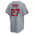 Custom Mike Trout Los Angeles Angels 2026 All-Star Edition Stars & Stripes Stadium Jersey Gray
