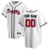 Custom Atlanta Braves Home Replica Custom Jersey White