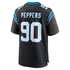 Custom Julius Peppers Carolina Panthers Game Jersey Black