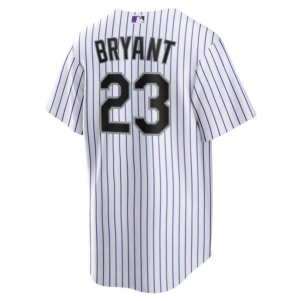 Custom Kris Bryant Colorado Rockies Replica Player Jersey White/Purple